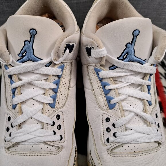 Nike Air Jordan 3 Retro UNC CT8532-104 Mens Sz 9.5 White Blue Og III - Picture 12 of 14